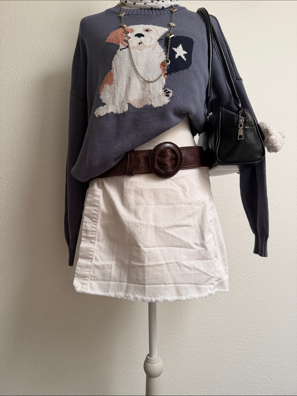 White Cotton Skort